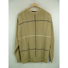 Bill Blass Green Cable Knit Pullover Knitted Long Sleeve Sweater Mens Size XL