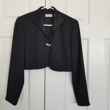 Ann Taylor Short Black Jacket Size 4 Made in USA