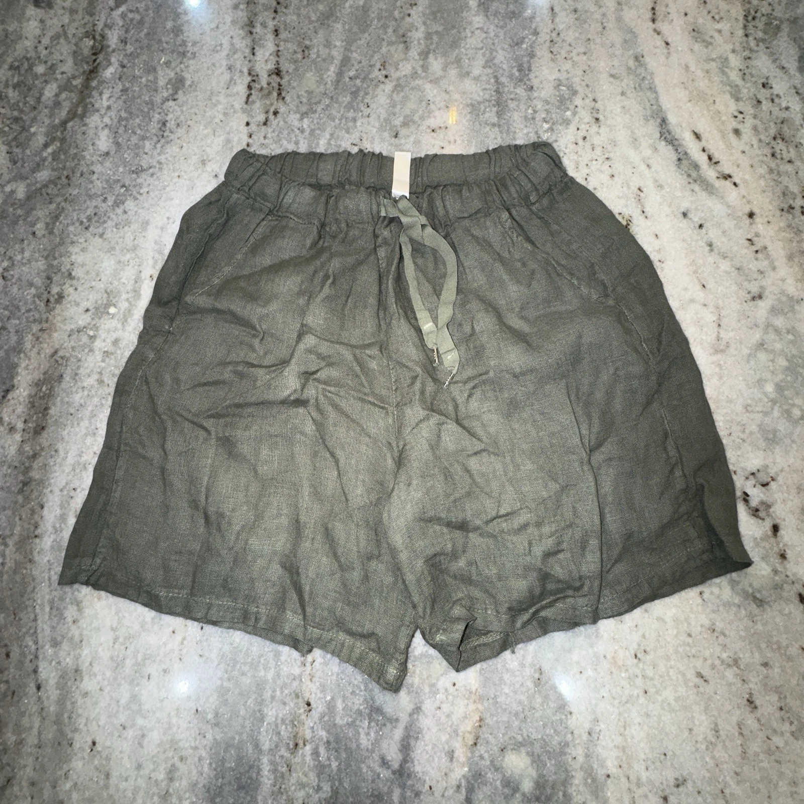 Women’s M/L 100% Linen Shorts Baggy Army Green Made In Italy Beach Drawstring
Opens in a new window