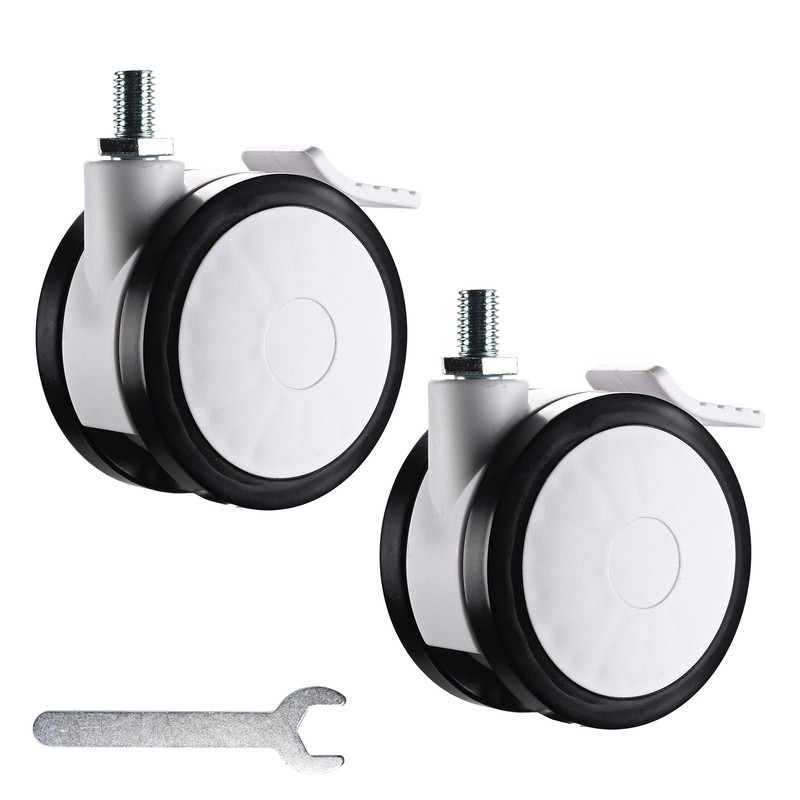 Yescom NexusX X-W 2Pc Mute Wheel Replacement Swivel Casters for Mobile Cart Lock