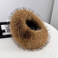 Thick Turban Winter Hat Fox Fur Imitation Outdoor Cold Weather Warm Hats