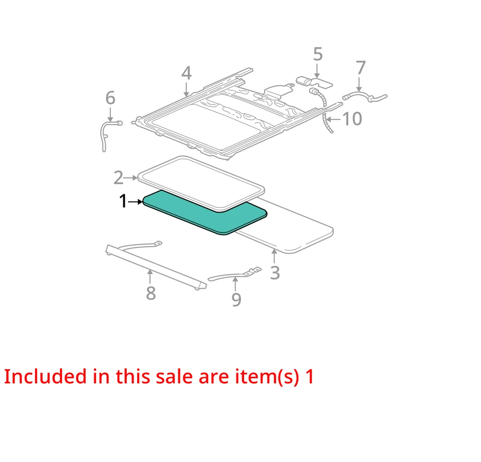 2005-2009 Saab 9-7x teto solar teto solar janela de vidro teto solar fabricante de equipamento original - Imagem 3 de 4