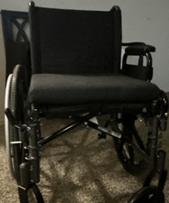 Drive Manual Wheelchair Black, Adjustable Footrests, Padded Armrests