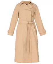 Sweaty Betty Small Women's Motion Waterproof Trench Coat In Golden Beige SB10384