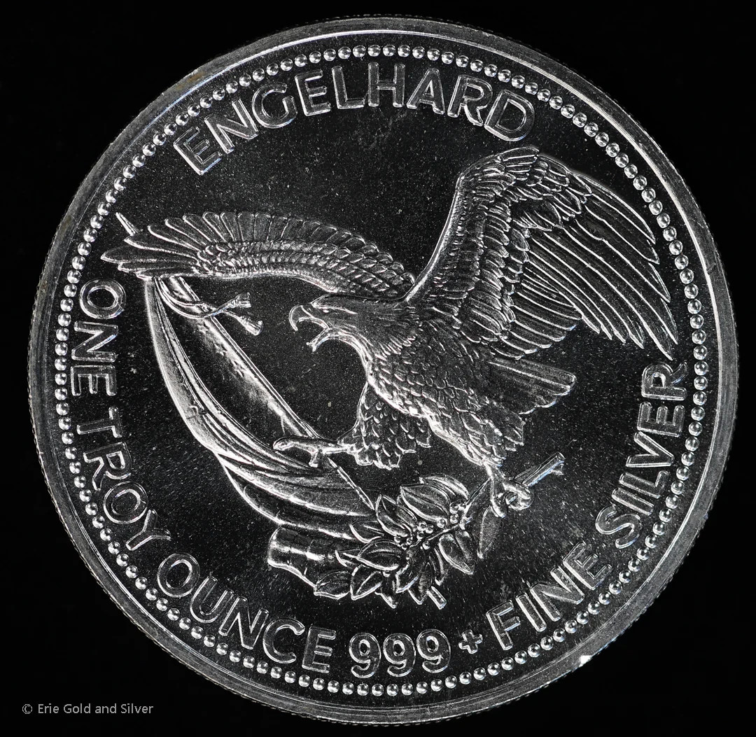 1987 Engelhard Prospector Key Date 1 oz .999 Fine Silver Round