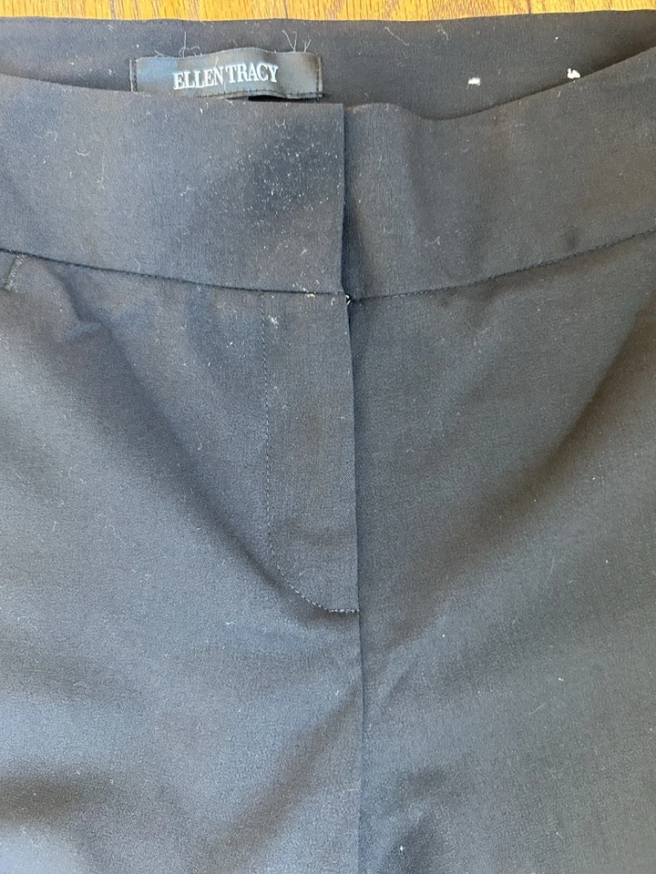 Pantalón de vestir para mujer Ellen Tracy talla 4 negro formal ropa de negocios corte bota Foto 3 de 4