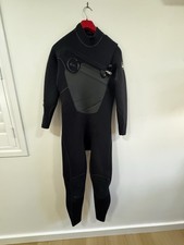 Quiksilver LS Full Wetsuit Black/Grey Chest Zip FUSED FLEX Size LS