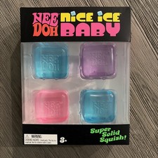 NEW Schylling NeeDoh Nice Ice Baby 4 pk Nee Doh Mini Nice Cube Pink Blue Purple