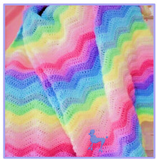 CROCHET PATTERN Baby blanket cot pram cover  throw dk chevron stripe throw EASY