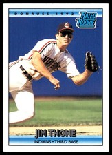 Jim Thome 1992 Donruss #406 Indians MLB READ FREE SHIPPING AutographDen