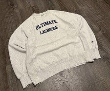 Vintage 90s Champion Lacrosse Reverse Weave Sweatshirt  Heavyweight Baggy Boxy  L