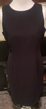 The Little Black Dress Evening Wear by Studio 1, Size 6 Solid, Beaded Hem