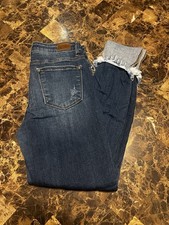 JUDY BLUE Skinny Fit Jeans W/Cuffed Hem  Size: 7/28  stretch 