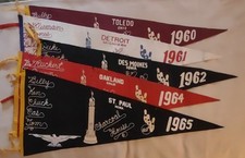 Vintage Bowling Tournament Pennants Lot of 5 1960, '61, '62, '64, '65