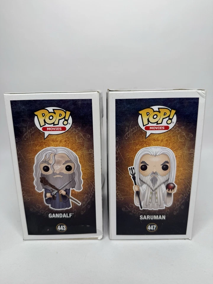 Funko Pop Vinilo Gandalf 443 Saruman 447 El Señor de los Anillos Paquete Foto 4 de 4