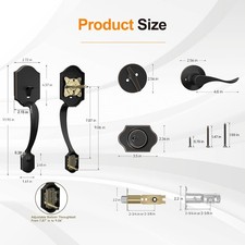 Entry Door Handle Set with Deadbolt Oil Rubbed Bronze Front Door Hardware