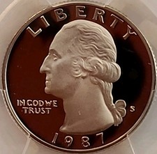 1987-S Washington Quarter Proof ■ PCGS PR70DCAM ■ #5064