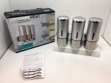 Triple Soap Dispenser Wall Mounted Rust Proof Opened Unused