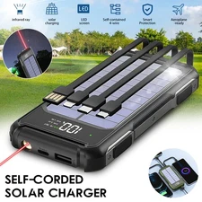 20000mAh Solar Power Bank 4 USB Backup External Battery Charger for Cell Phone