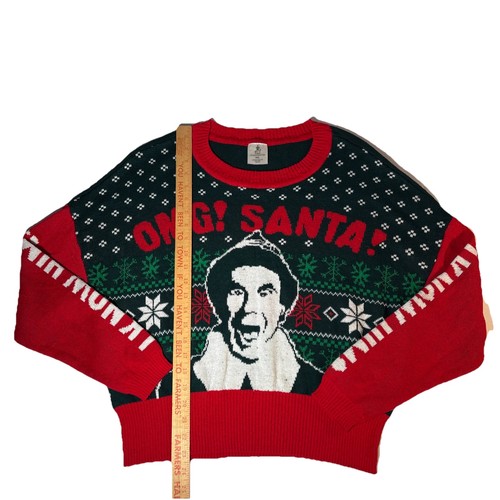 Elf OMG! Santa I Know Him Feliz Navidad XXL Camisa Sudadera Fea - Imagen 2 de 11