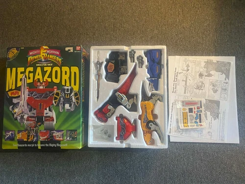 Vintage 1993 Bandai Mighty Morphin Power Rangers Deluxe Megazord COMPLETE w/ box