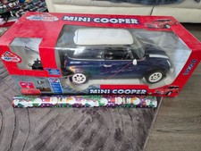 Rare Blue 1:6 Scale R/C Mini Cooper Car 9.6v Remote Control Works Great