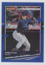 2020 Panini Donruss Holo Blue Christian Yelich (Base) #110 0y59