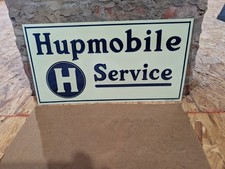 New Old Stock Nos Embossed Hupmobile Service Metal Sign Gas Oil Mca Desperate