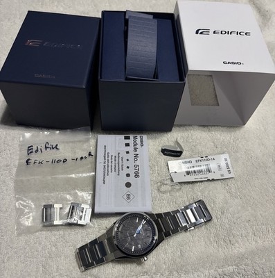 Casio Edifice Automatic 38mm Black Texture Dial Watch EFK110D-1A