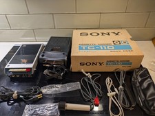 Sony TC-110 Cassette Player Recorder with Power Cord  Microphone - READ