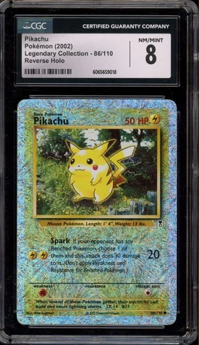 Pokemon Pikachu Legendary Coll. Reverse Holo #86 CGC 8
