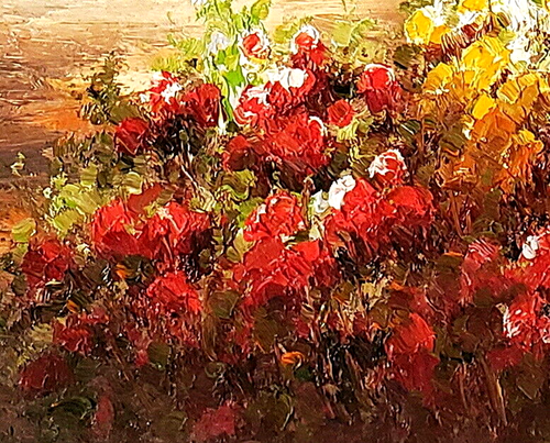 Étape de Toscane, 36x24, Peinture à l'huile sur toile 100% peinte à la main,  - Photo 4/6
