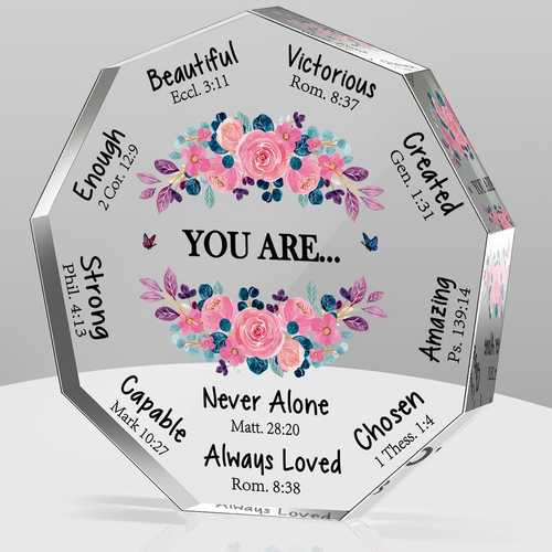 Decorative Signs Plaque - Christian Gifts for Women, Birthday Inspiration, Reli