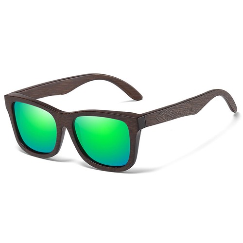 Men Women Wood Luxury Polarised Square Sunglasses Wooden Frame Glasses UV400 - Picture 18 of 22