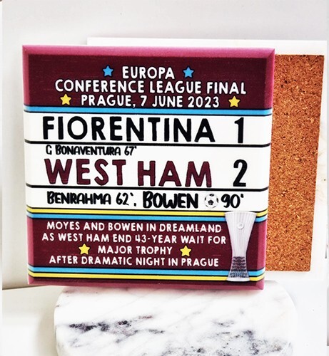 West Ham 2 v 1 Fiorentina, 2023 Conference League Finale, West Ham Marble Coaster - Bild 3 von 5