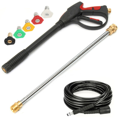 4000PSI High Pressure Car Power Washer Gun Spray Wand Lance Nozzle Hose Kit