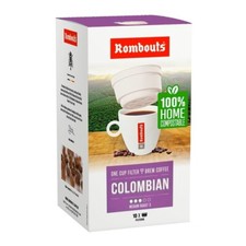 Rombouts Colombien Compostable Un Tasse Filtres 8 Paquet 80 - Neuf Produit