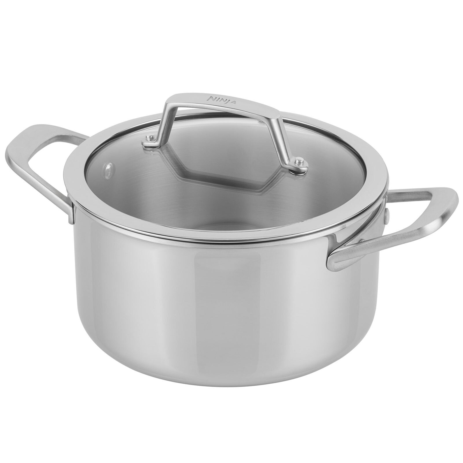 Ninja C90220DE EverClad Suppentopf 20 см Edelstahl Kochtopf mit Glasdeckel