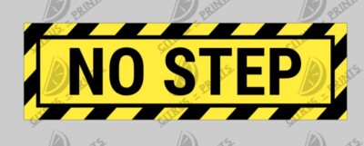 Flugzeug NO STEP Warnaufkleber drinnen/Outdoor wasserdicht schwarz/gelb
