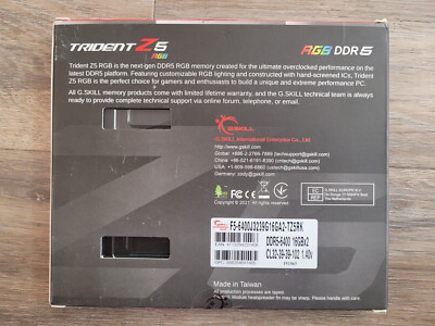 G.Skill Trident Z5 RGB Series (Intel XMP) 32GB (2 x 16GB) DDR5