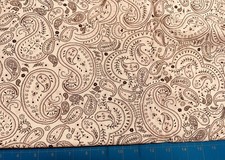 Tina Scrap 9 x.21 Floral Flower Paisley Brown Pink Swirl leaf Cotton Fabric