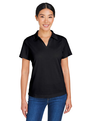 Pack Of 3 CORE365 CE104W Ladies Open V-Neck Market Snag Protect Mesh Polo Shirt