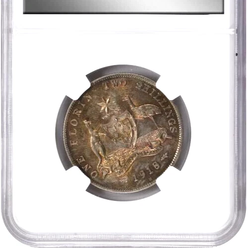 1918 Australia Florin, Two Shillings, NGC MS 61 - Image 4 of 4