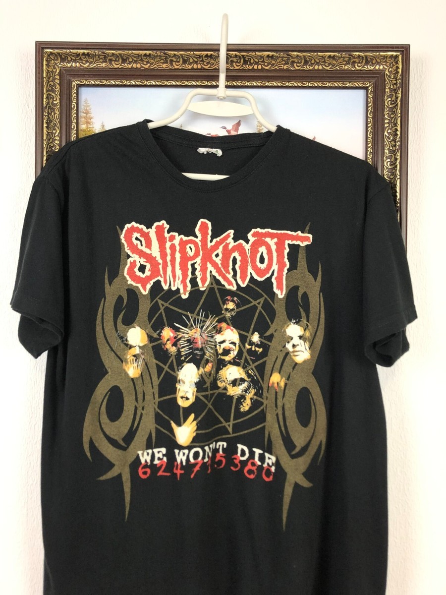 Vintage Slipknot We Wont Die Band Tee Shirt Rare Over Print Mens