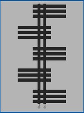 Radiatore Design ELFIE Nero Antracite 1200 X 600 Mm. Scaldasalviette