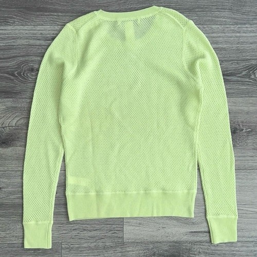 Suéter De Colección Banana Republic Lana Merino Extra Fina Talla Pequeña Verde Lima Italiano - Imagen 6 de 10