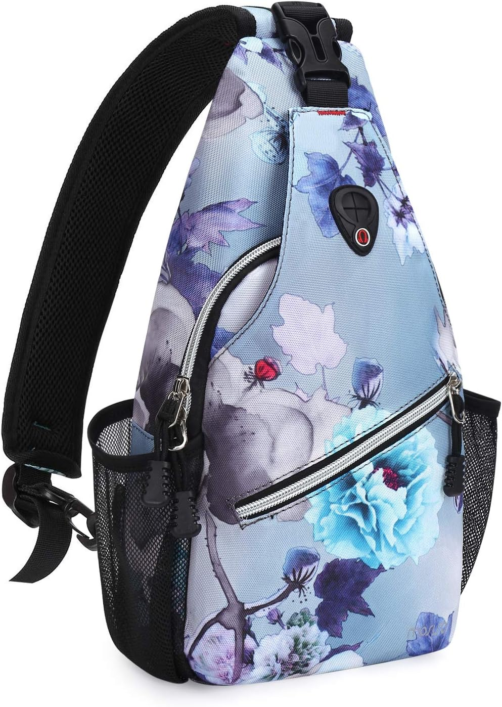 Mini Sling Backpack,Small Hiking Daypack Pattern Travel Outdoor Sports Bag, Ink-