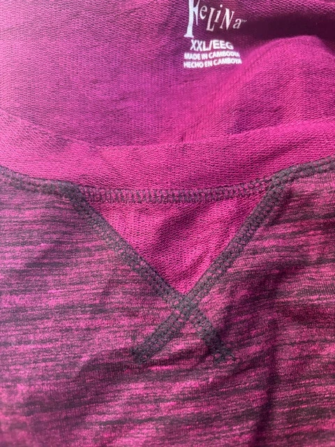 Juego de salón de 2 piezas Felina para mujer pijama de felpa francesa joggers (BORGOÑA S) NUEVO SIN ETIQUETAS Foto 4 de 4