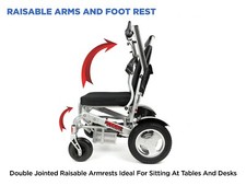 AVIATION TRAVEL SAFE SUPER LIGHTWEIGHT QUICK FOLDING COMPACT ELECTRIC WHEELCHAIR