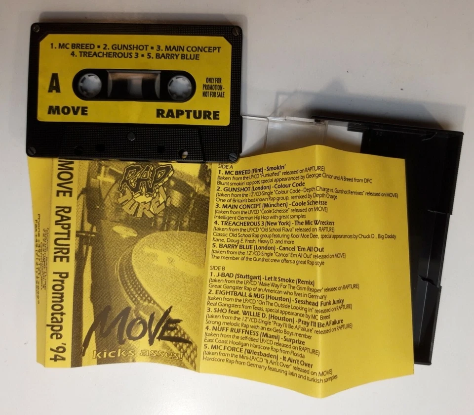 v/a MOVE RAPTURE Promo Tape '94 | Kassette MC | USA UK D Hardcore Hip-Hop HipHop - Bild 2 von 2